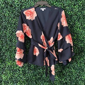 Bar III - Floral Long Sleeve Blouse